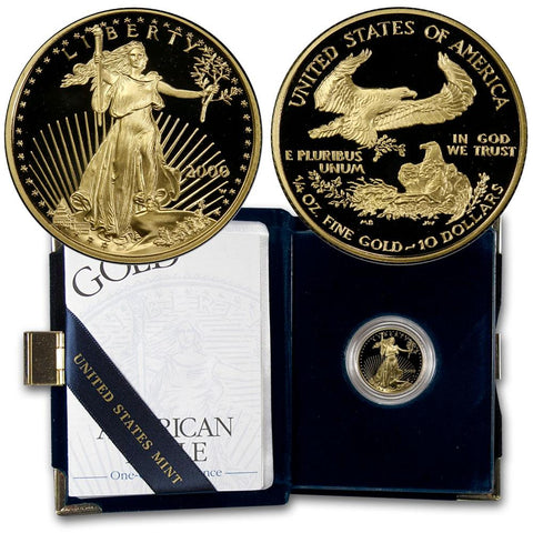 2000 $10 1/4 Oz Quarter Ounce Proof Gold Eagle - Gem Proof in OGP w/ COA