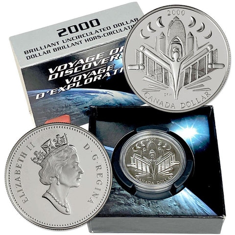 2000 Canada Silver Voyage of Discover Dollar - Gem Uncirculated in OGP