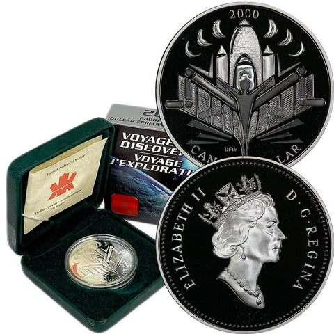 2000 Canada Silver Voyage of Discover Proof Dollar - Gem Proof in OGP
