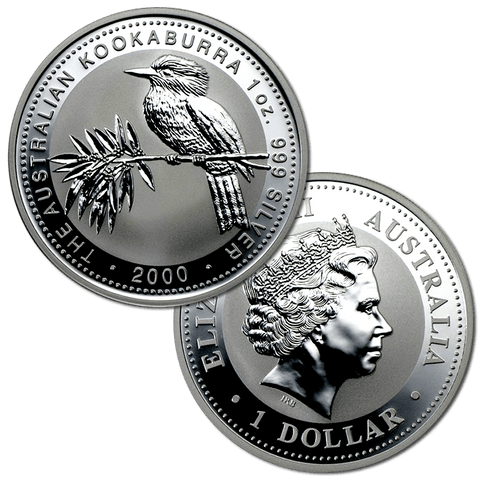 2000 Australia $1 Silver 1 oz. Kookaburra KM.416 - Gem Uncirculated