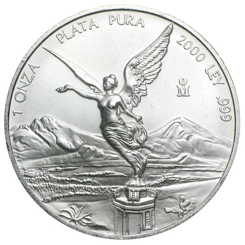 2000 Mexico 1 Onza "Libertad" 1 oz Silver KM.639 - Gem Brilliant Uncirculated