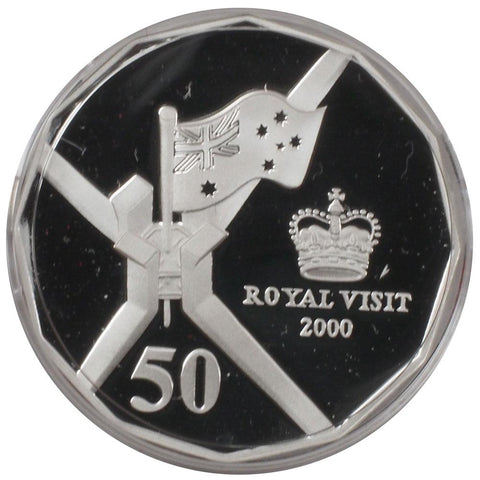 2000 RAM "Royal Visit" 50 Cent Silver Proof Coin - PQBU in OGP