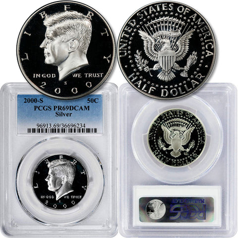 2000-S Silver Kennedy Half Dollar - PCGS PR 69 DCAM