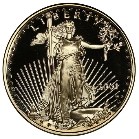 2001-W $25 Proof 1/2 oz American Gold Eagle - Gem Proof