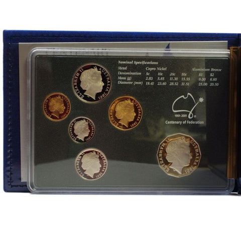 2001 Australia Centenary of Federation Six Coin Proof Set - Gem Proof in OGP