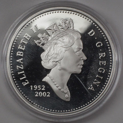 2002 Canada "Golden Jubilee" Silver Proof Dollar - Gem Proof in OGP