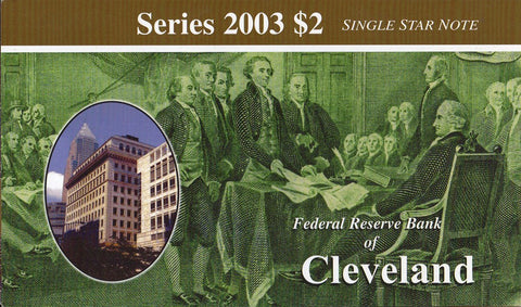 2003 $2 Federal Reserve Star Note Cleveland District - D00007461*