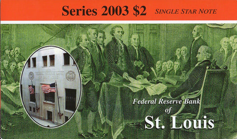 2003 $2 Federal Reserve Star Note St. Louis District - H0010149*