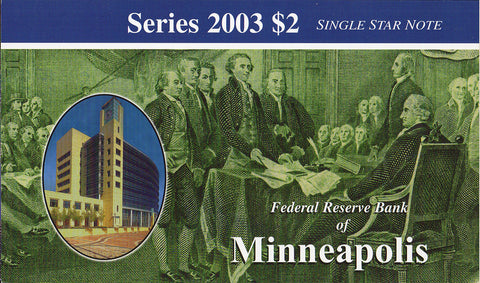 2003 $2 Federal Reserve Star Note Minneapolis District - I00007809*