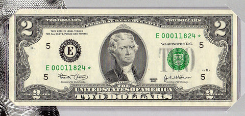 2003 $2 Federal Reserve Star Note Richmond District - E00011824*