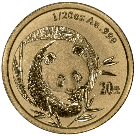 2003 China 20 Yuan 1/20 oz Gold Panda KM.1467 - Gem Brilliant Uncirculated