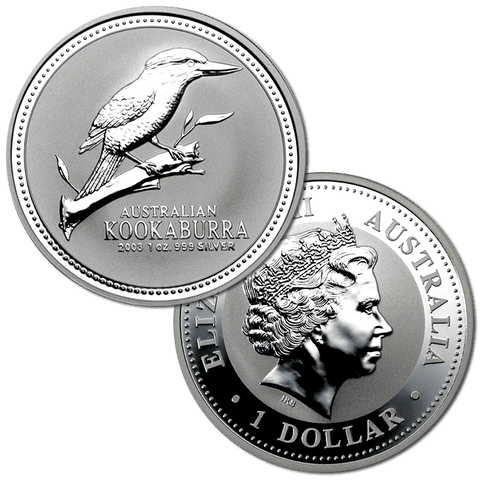 2003 Australia $1 Silver 1 oz. Kookaburra KM.1761 - Gem Uncirculated
