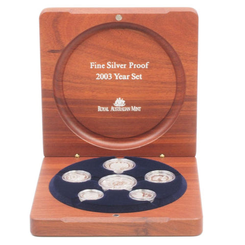 2003 Fine Silver Proof Year Set Royal Australian Mint - Gem Proof in OGP w/ COA