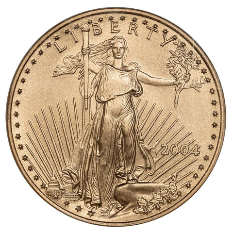 2004 $25 American Gold Eagle - 1/2 oz Net Pure Gold - Gem Uncirculated