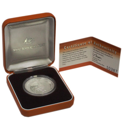 2004 $1 Silver Kangaroo Australian Proof Coin - Gem Proof in OGP