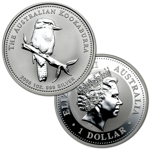 2005 Australia $1 Silver 1 oz. Kookaburra KM.883 - Gem Uncirculated