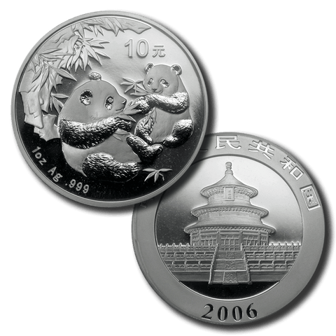 2006 China 10 Yuan Silver Panda 1 oz .999 Silver KM.1664 - Gem Brilliant Uncirculated (In Flip)