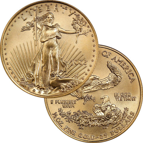 2006 $25 1/2 Oz Half Ounce Gold Eagle - Gem Uncirculated