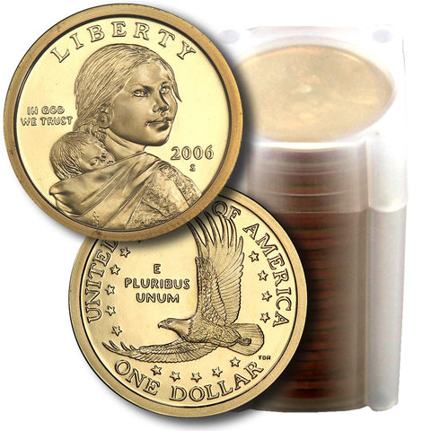 25-Coin Roll of 2006-S Proof Sacagawea Dollars - Directly From Proof Sets