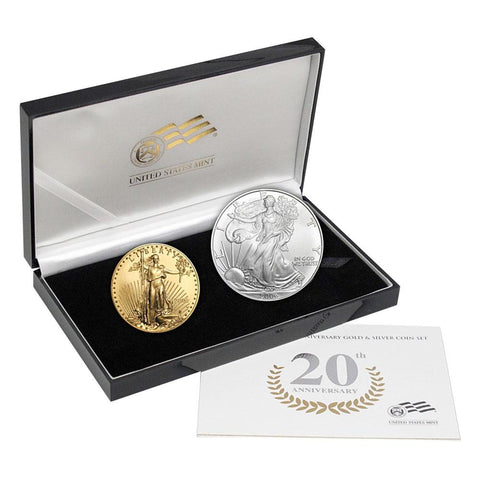 2006-W Burnished American Gold & Silver Eagle 20th Anniversary Set