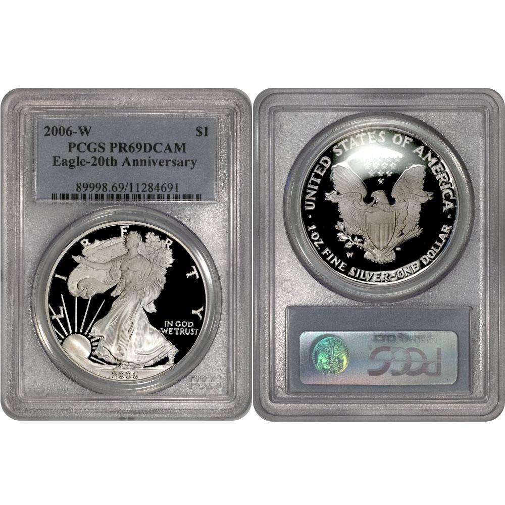 1976 PCGS PR69 DCAM | MAYLAYSIA - Silver Agong VI Conservation Bull 2006-W  Proof American Silver