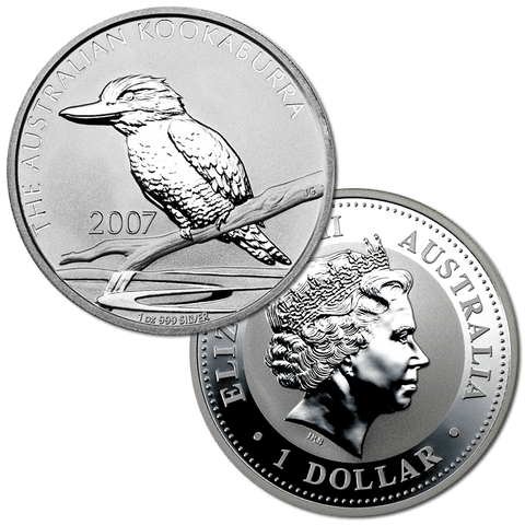 2007 Australia $1 Silver 1 oz. Kookaburra KM.889 - Gem Uncirculated