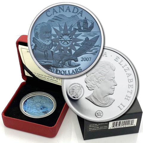 2007 Canada $20 Sterling Silver Polar Year: Plasma Coin - Gem in Box w/ COA
