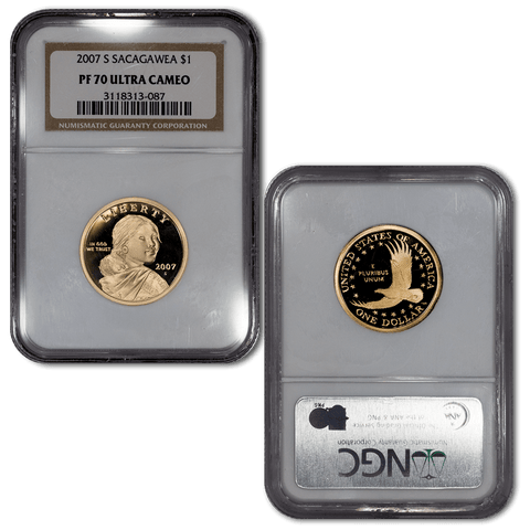 2007-S Proof Sacagawea Dollars in NGC PF 70 Ultra Cameo