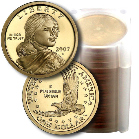 25-Coin Roll of 2007-S Proof Sacagawea Dollars - Directly From Proof Sets