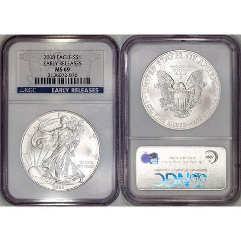 2008 American Silver Eagle - NGC MS 69
