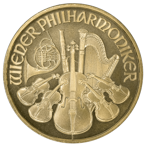 2008 Austria 1 Ounce Gold Philharmonic Coins - Just $10 Over Melt