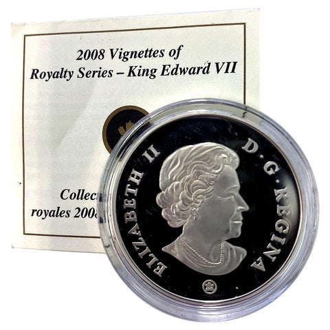 2008 Canada $15 Sterling Silver Vignettes of Royalty - King Edward VII - in Capsule with COA