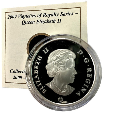2009 Canada $15 Sterling Silver Vignettes of Royalty - Queen Elizabeth II - in Capsule with COA