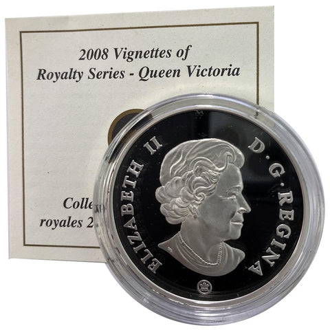 2008 Canada $15 Sterling Silver Vignettes of Royalty - Queen Victoria - in Capsule with COA
