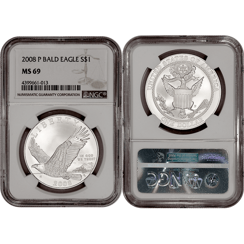 2008-P Bald Eagle Commemorative Silver Dollar - NGC MS 69