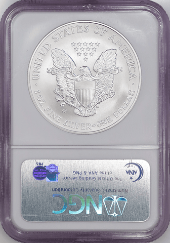 2008-W "Reverse of 2007" Burnished Silver Eagle in NGC MS 69 - Neat Variety Coin