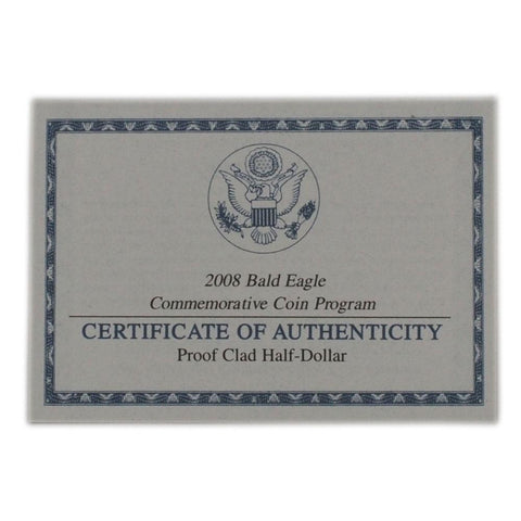 2008-S Bald Eagle Commemorative Half-Dollar Clad Proof- PQBU in OGP w/ COA