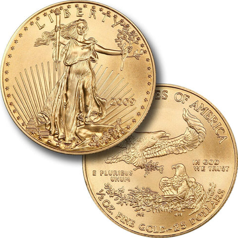 2009 $25 1/2 Oz Half Ounce American Gold Eagle - Gem Uncirculated