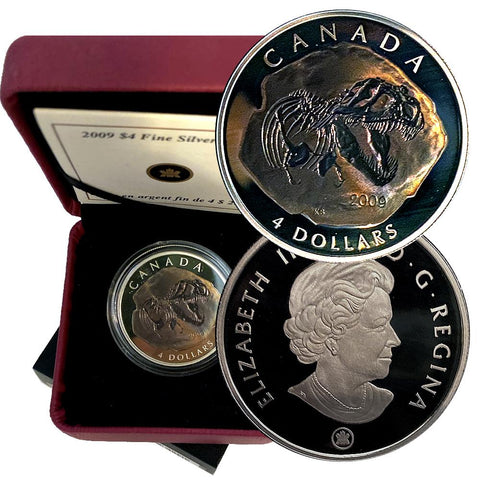2009 Canada $4 Tyrannosaurus .9999 1/2 oz Silver Coin - Gem in OGP