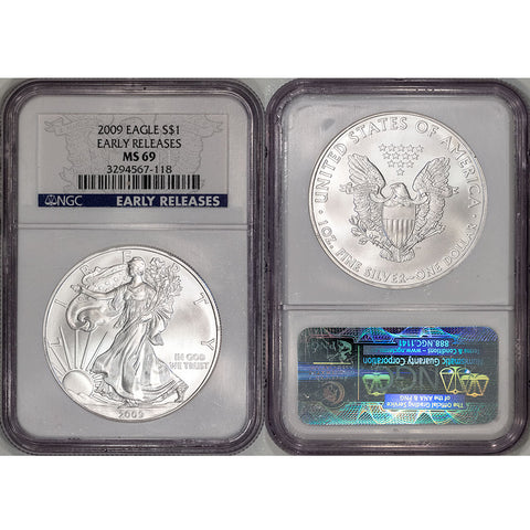 2009 American Silver Eagle - NGC MS 69 Early Release