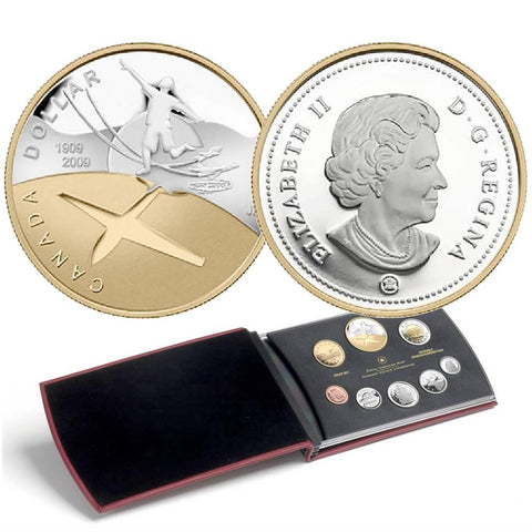 2009 Canada 8-Coin 100th Anniv. of Canadian Flight Sterling Silver Proof Set in OGP w/ COA