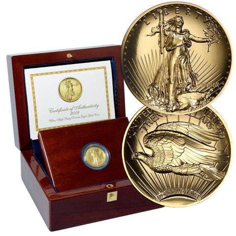 2009 $20 Ultra High Relief Double Eagle Gold Coin - Gem in OGP w/ Book