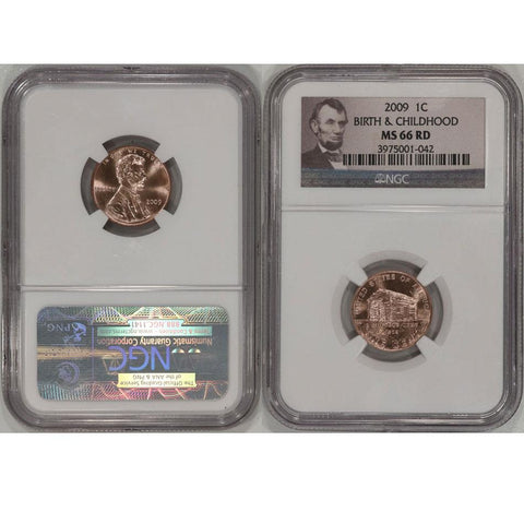 2009 "Birth & Childhood" Lincoln Cent - NGC MS 66 DCAM RD