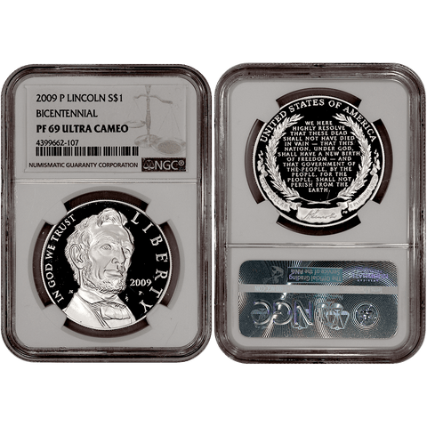 Copy of 2009-P Abraham Lincoln Commemorative Silver Dollar - NGC PF 69 Ultra Cameo
