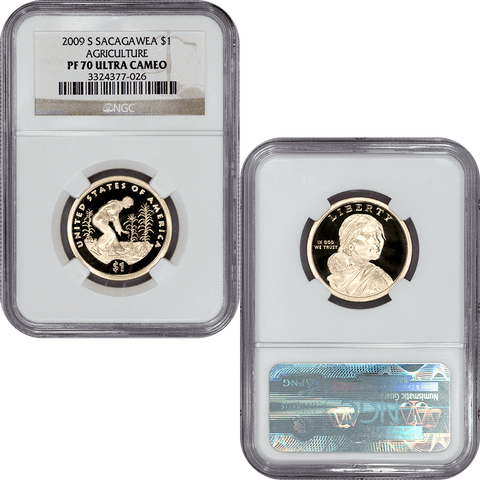 2009-S Proof Sacagawea Dollars in NGC PF 70 Ultra Cameo