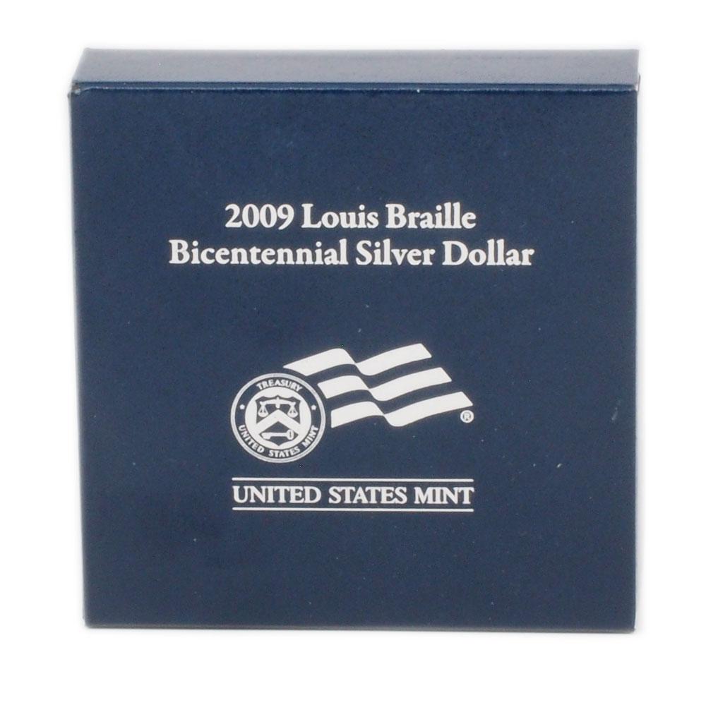 2009 Louis Braille Bicentennial Silver Dollar Proof