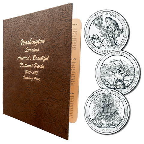 Complete 2010-2015 P-D-S-S 120-Coin National Parks Quarter Sets in Dansco Album