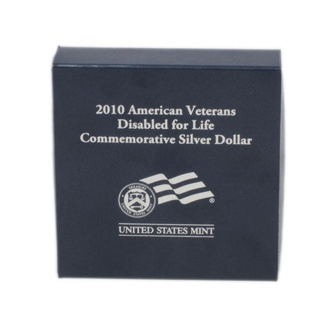 2010 American Veterans Disabled for Life Commemorative Silver Dollar - Gem Proof in OGP w/ COA