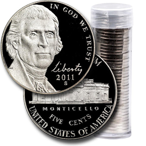 40-Coin Roll of 2011-S Proof Jefferson Nickels - Directly From Proof Sets