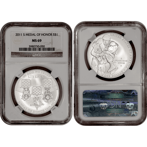 2011-S Medal of Honor Commemorative Silver Dollar - NGC MS 69
